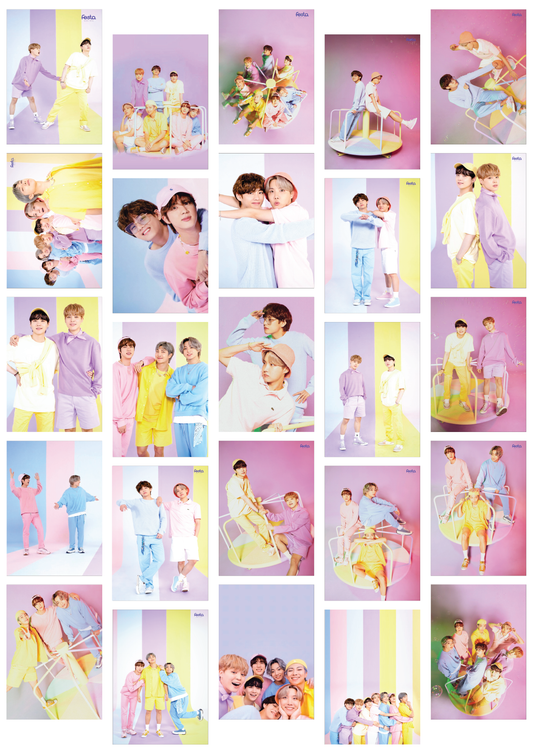 BTS Colourful Wall Collage