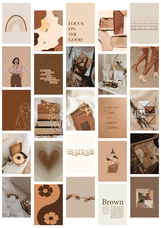 Cocoa Brown Wall Collage