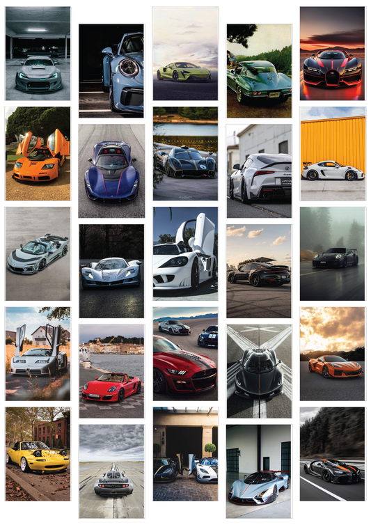 Super Cars Wall Collage