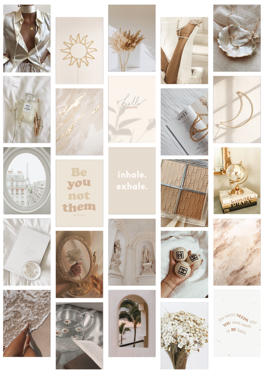 Pearly Cream Wall Collage