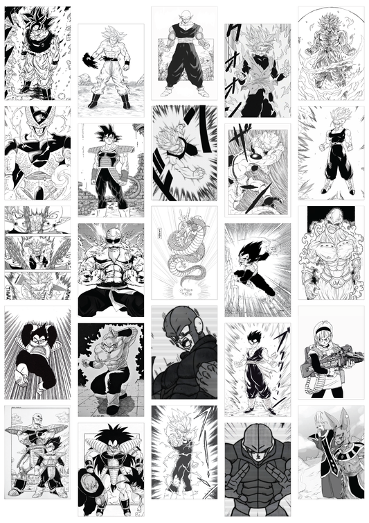 Dragonball Z Manga Wall Collage