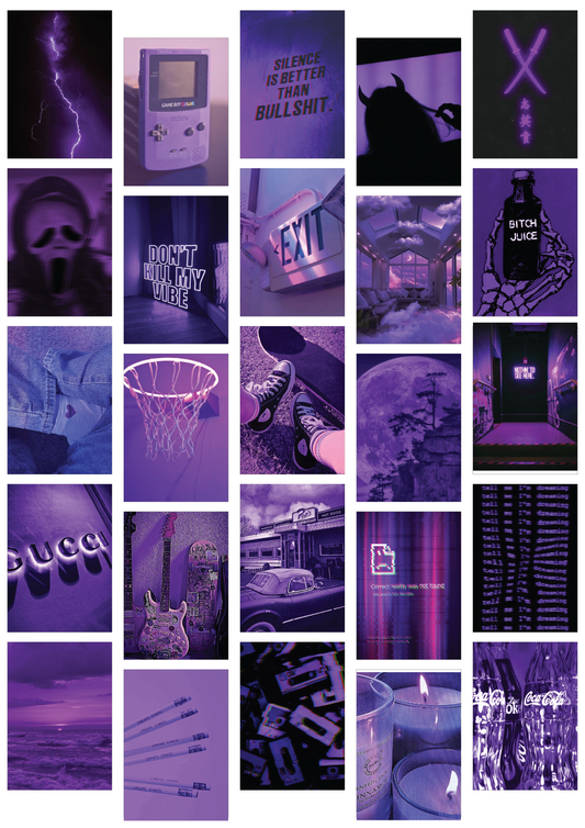 Deep Violet Wall Collage