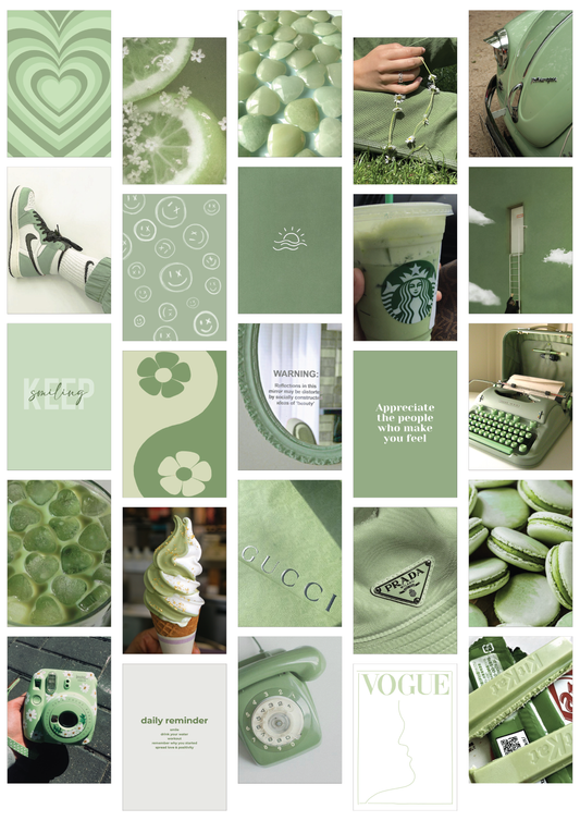 Sage Green Wall Collage